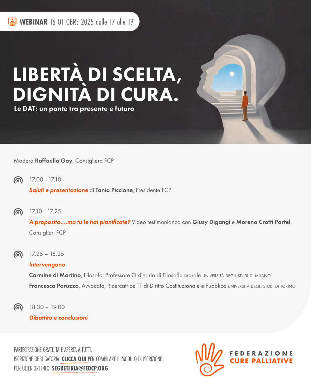 Libertà di scelta, dignità di cura: nuovo webinar FCP