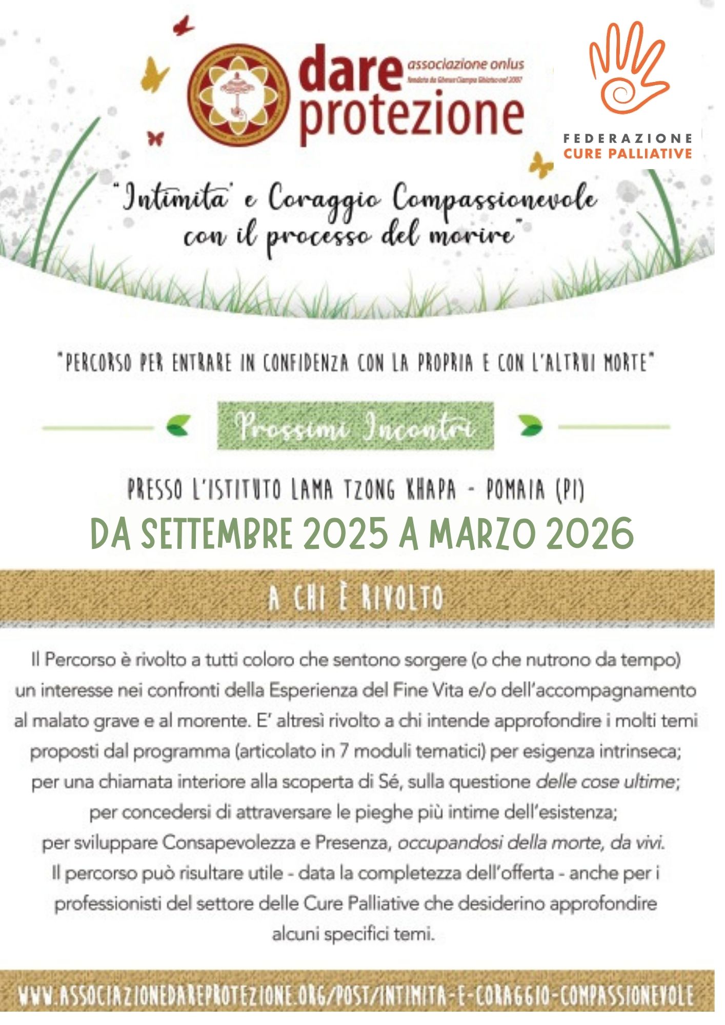 Intimita' e coraggio compassionevole con il processo del morire