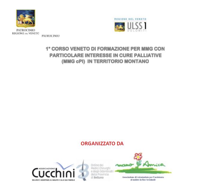 1°Corso di formazione Veneto per MMG con particolare interesse in CP in territorio montano