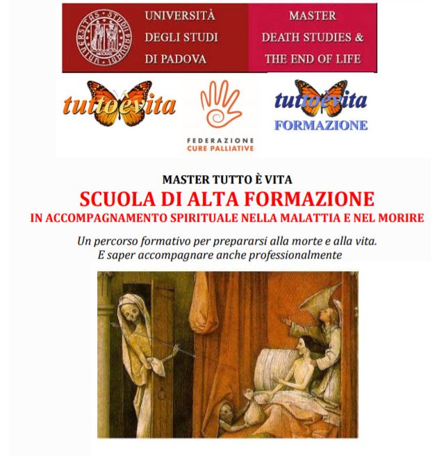 Master Tutto è Vita - Scuola di alta formazione in accompagnamento spirituale nella malattia e nel morire
